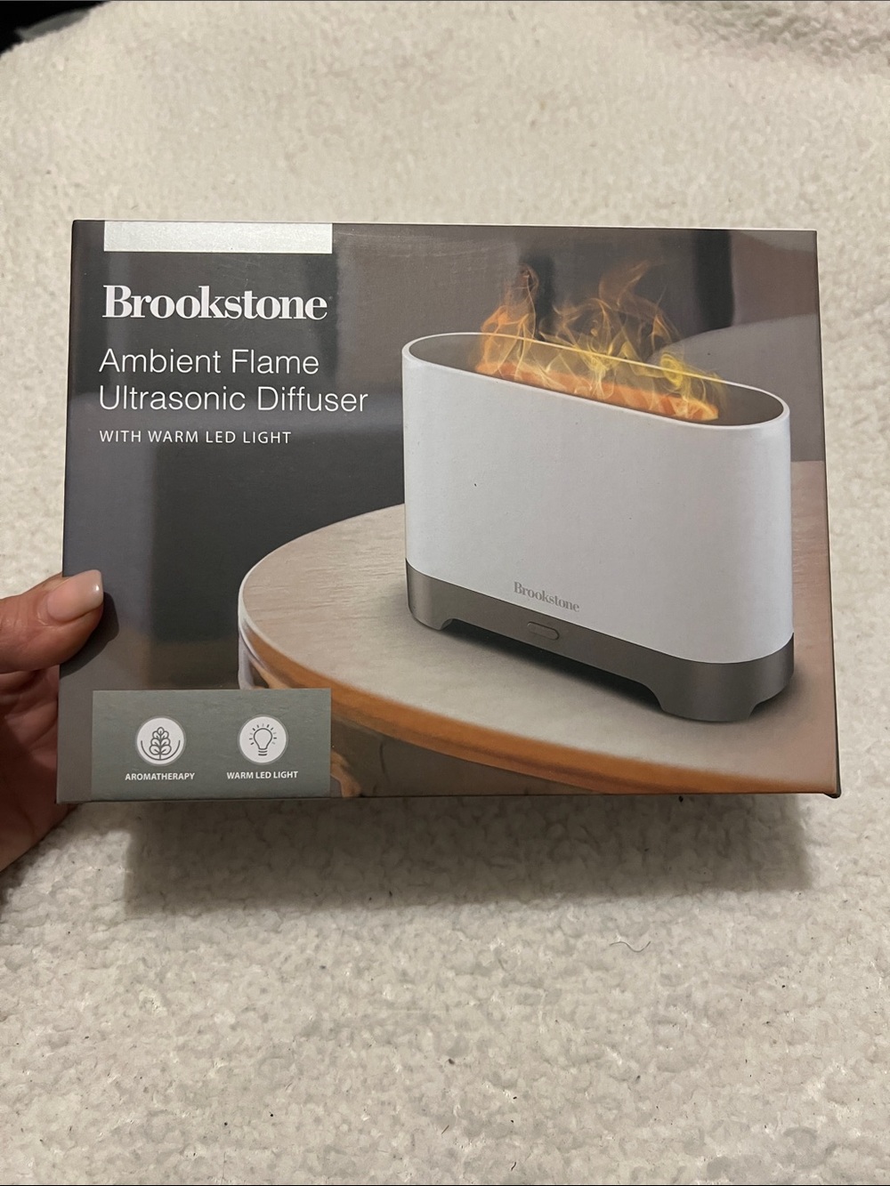 New! Brookstone Ambient Flame Ultrasonic Diffuser